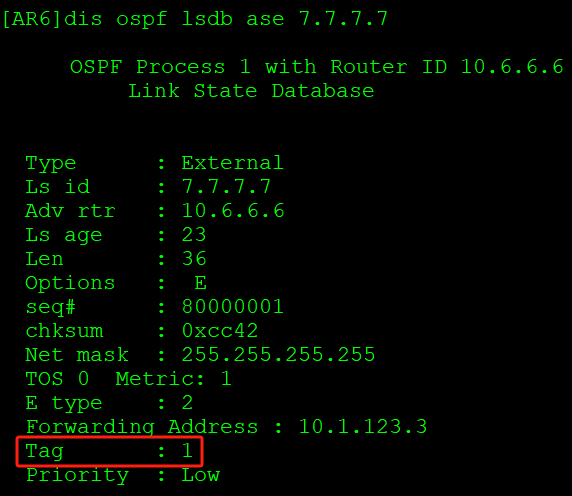 OSPF基础——区域外路由和5类转发