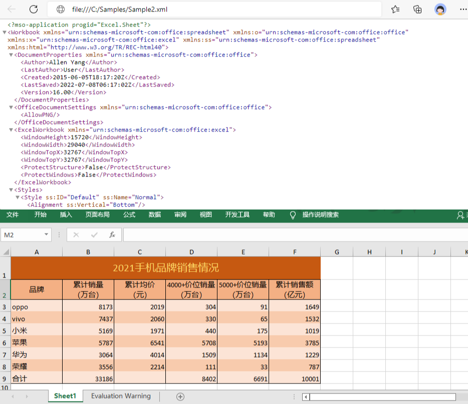 XML与Excel表格相互转换（Java）