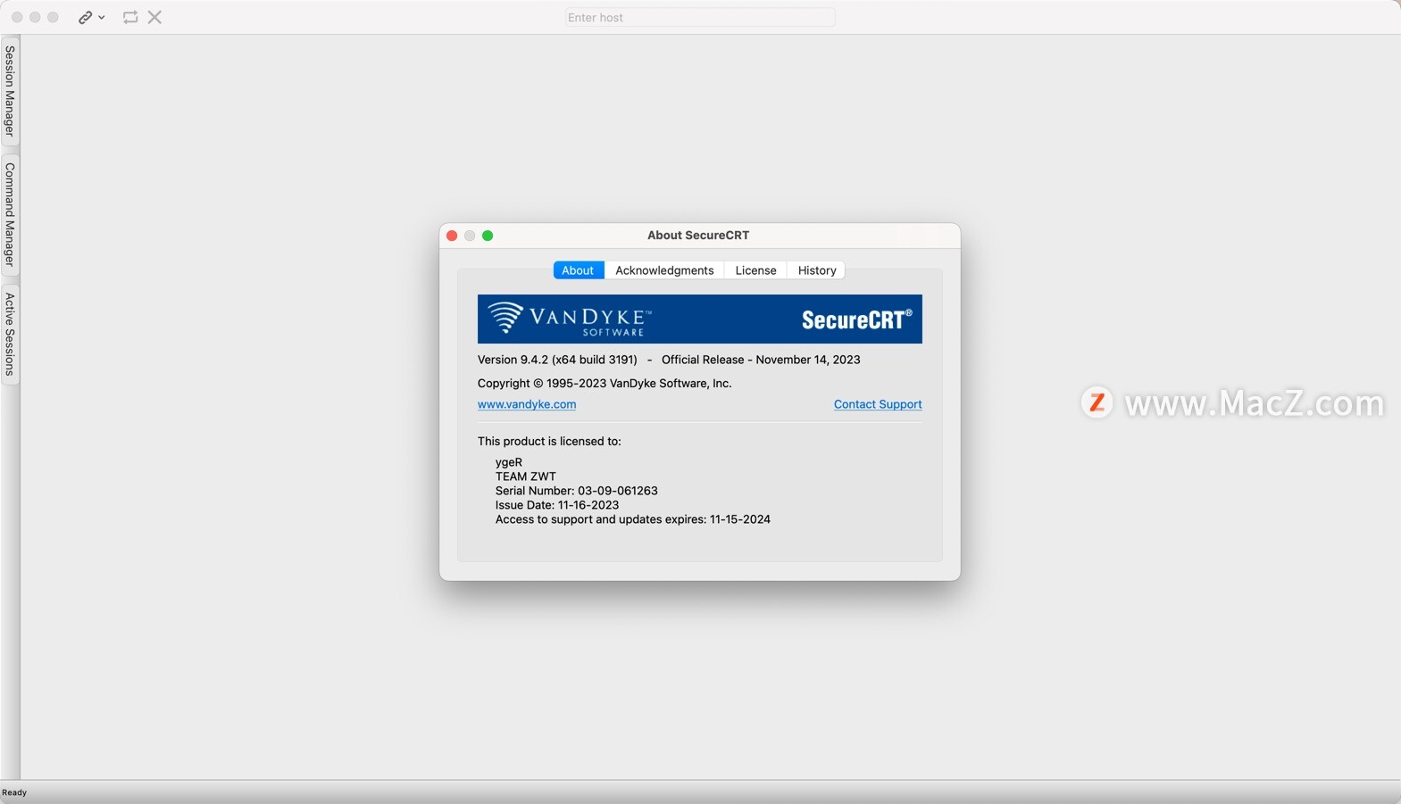 SecureCRT for Mac(终端SSH工具)附注册码 v9.4.2正式版