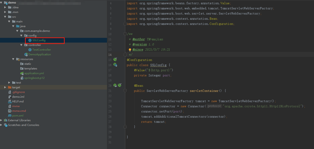 SpringBoot2.X 同时支持http和https