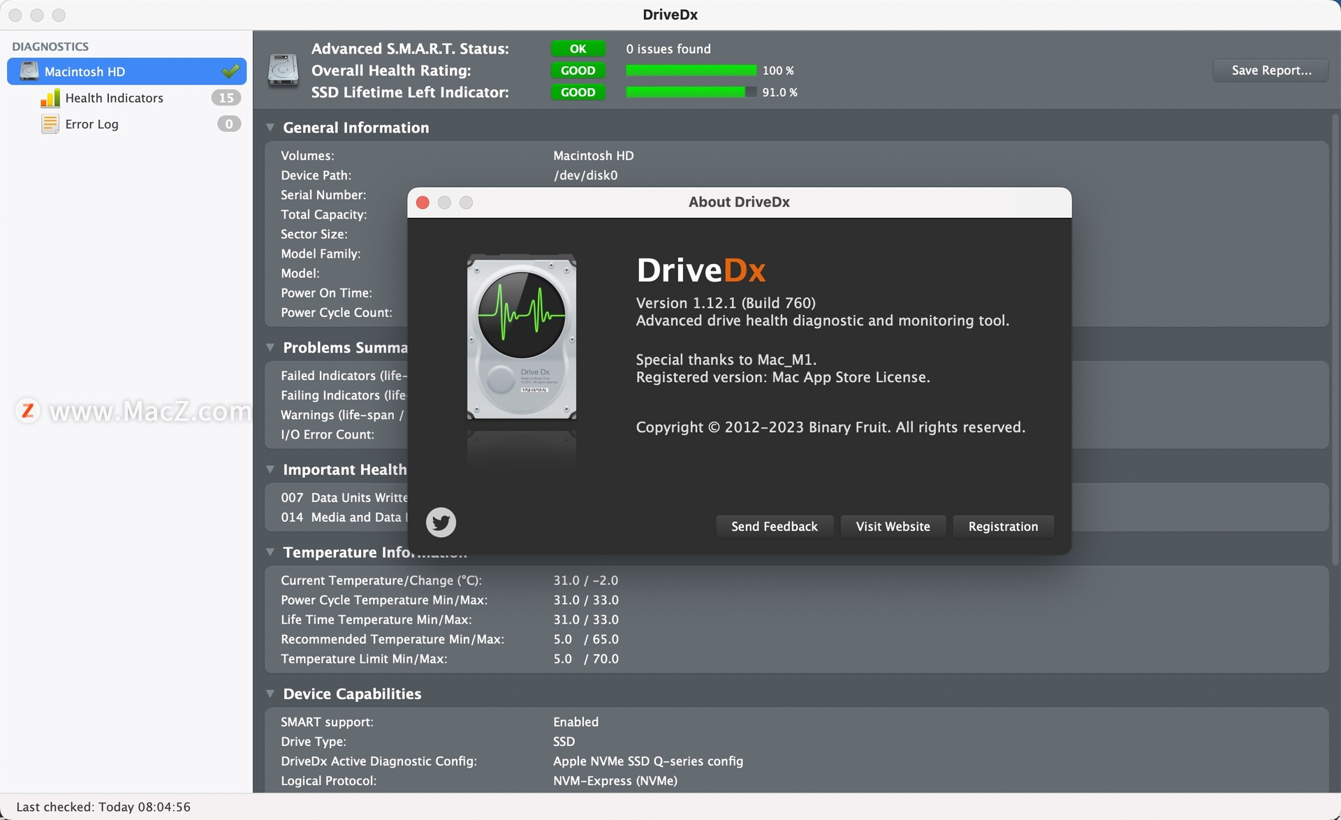 Mac磁盘检测工具：DriveDx 「Mac」