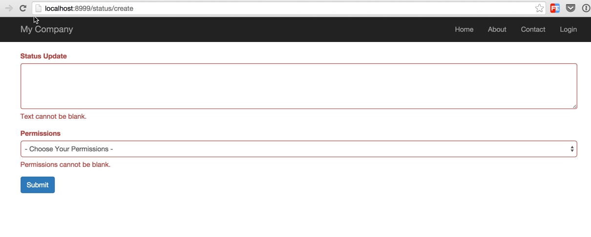 Yii2系列教程二：MVC Forms 和 Layouts