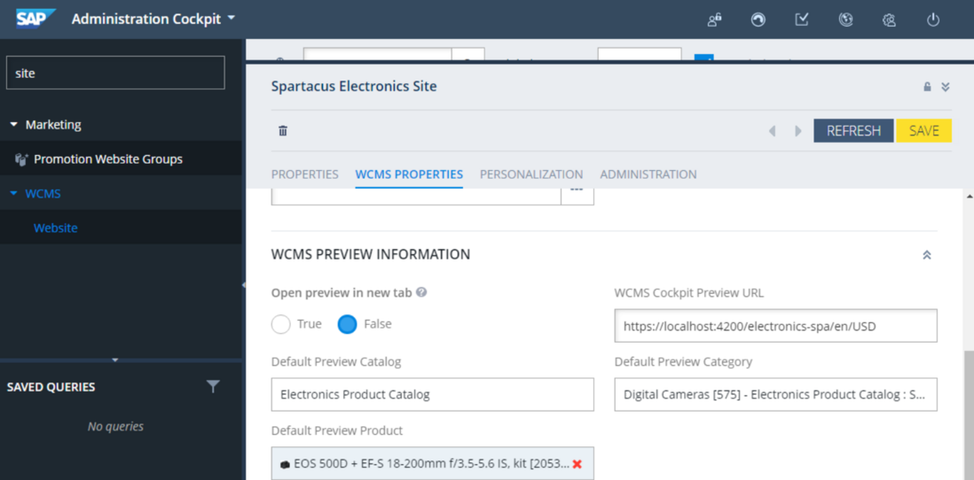 SAP Spartacus Multi-Site Configuration