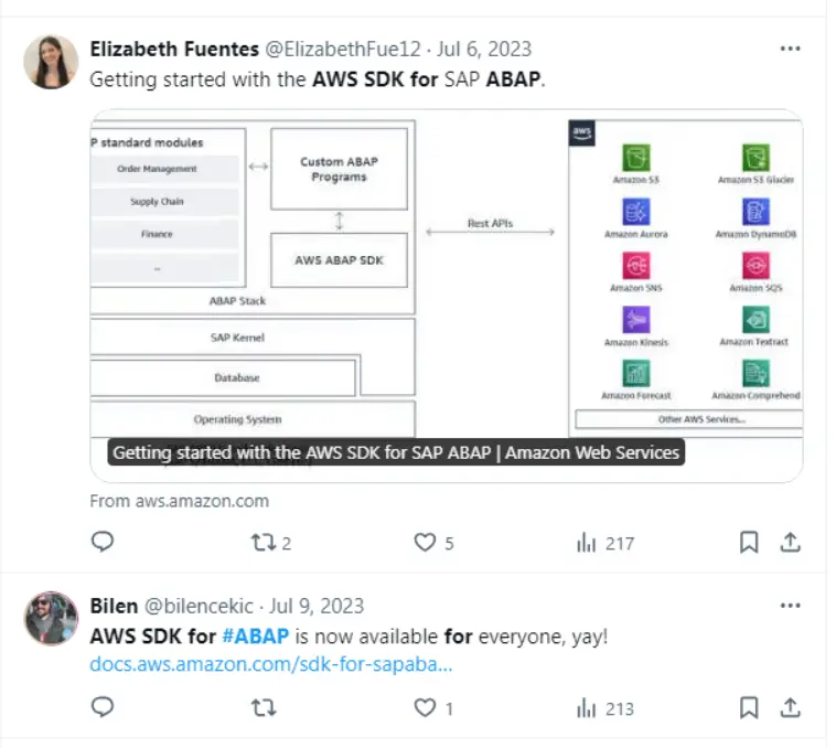 适用于 SAP ABAP 的 AWS 开发包