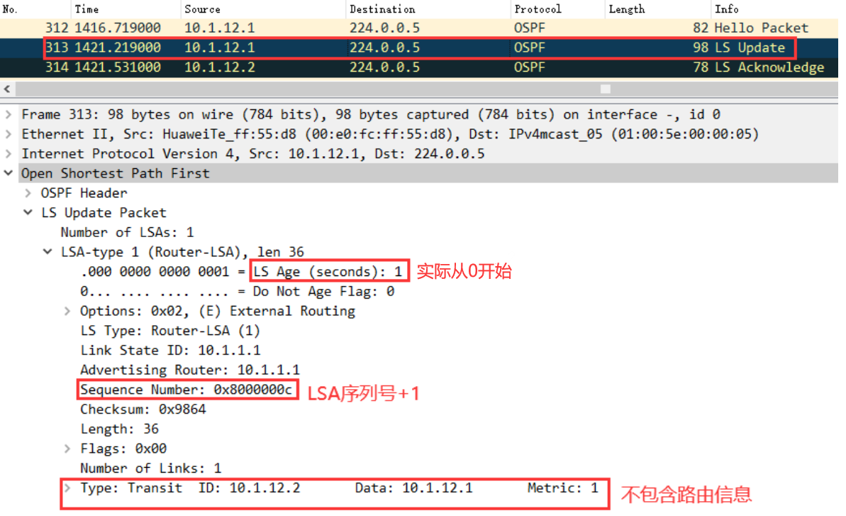 OSPF基础——区域内LSA