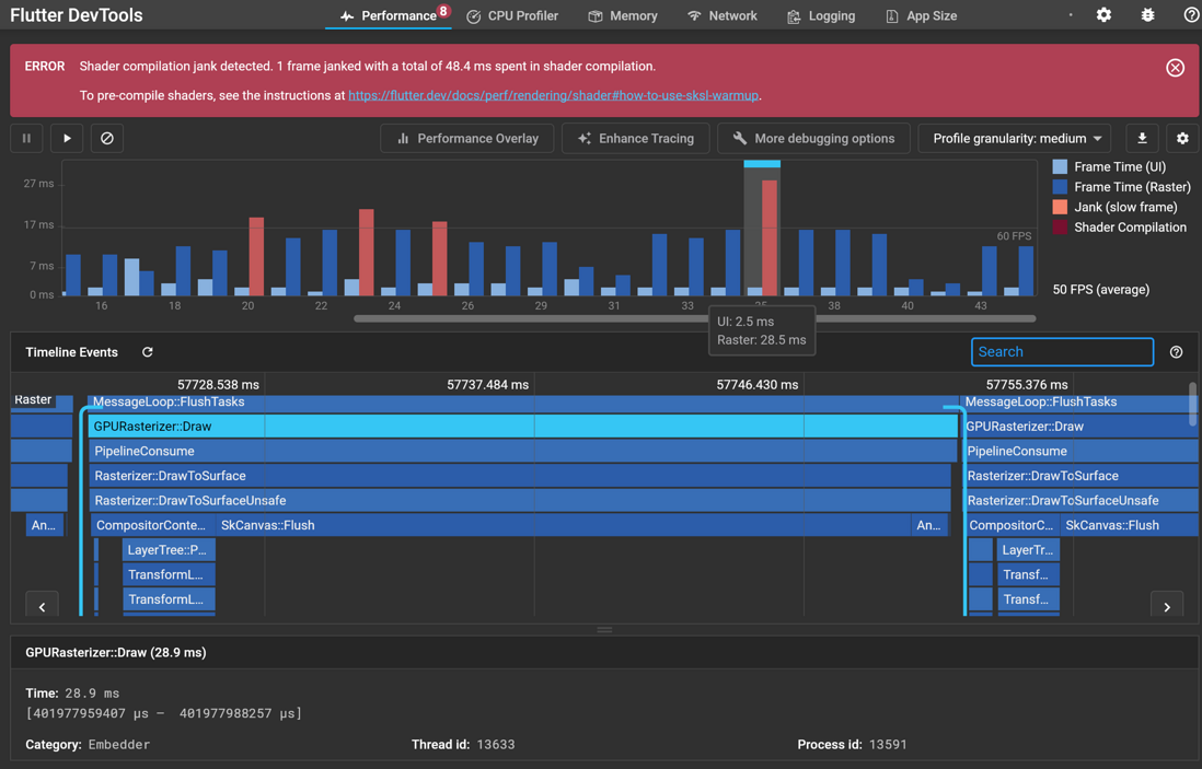 2022 Flutter Performance 性能调试工具 devTools 
