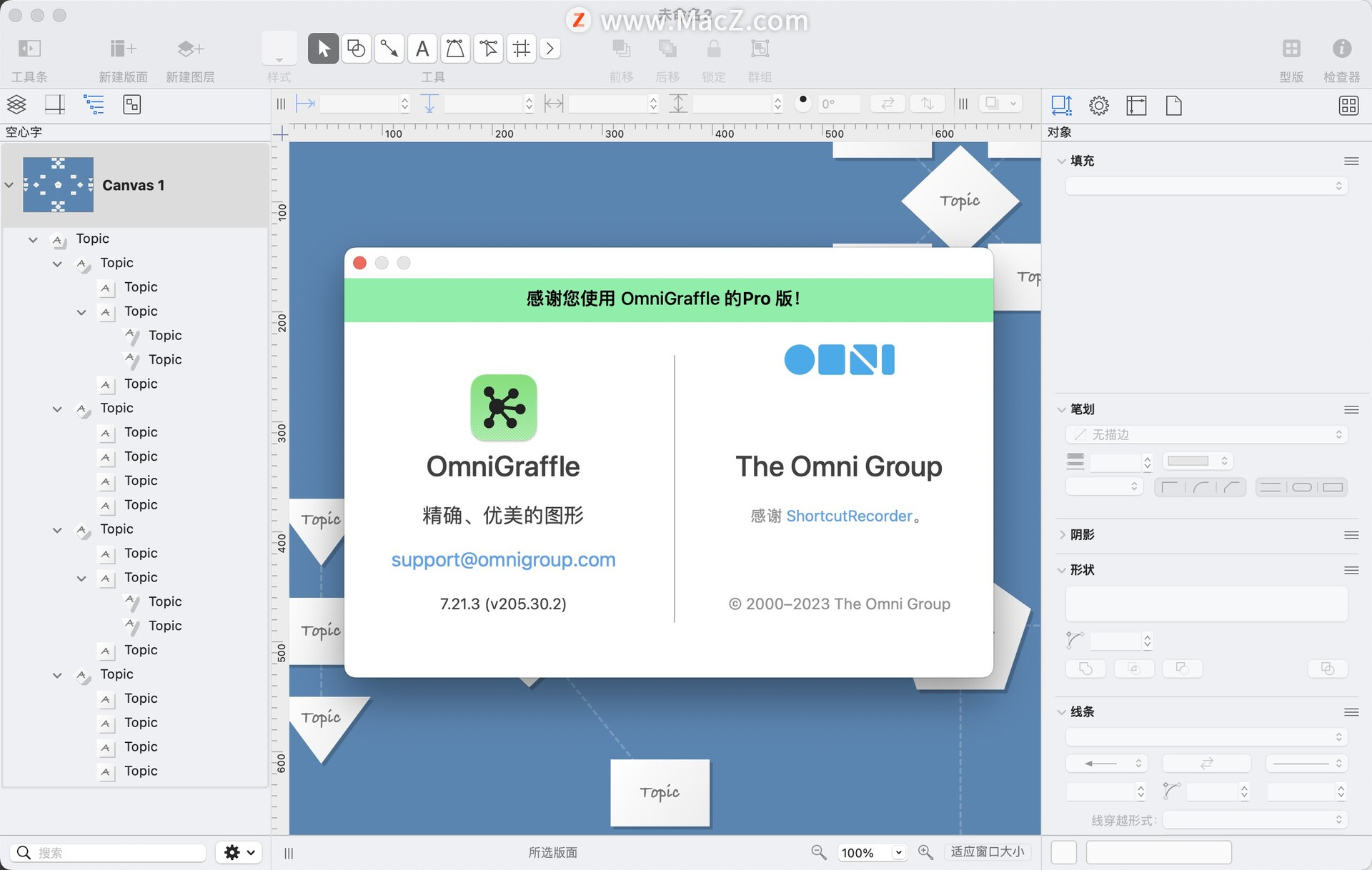 流程图绘图、图表绘制：OmniGraffle Pro for mac