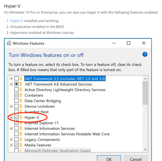 windows10 安装docker总结