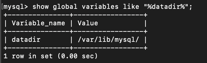 查看MySql数据库物理文件存放位置