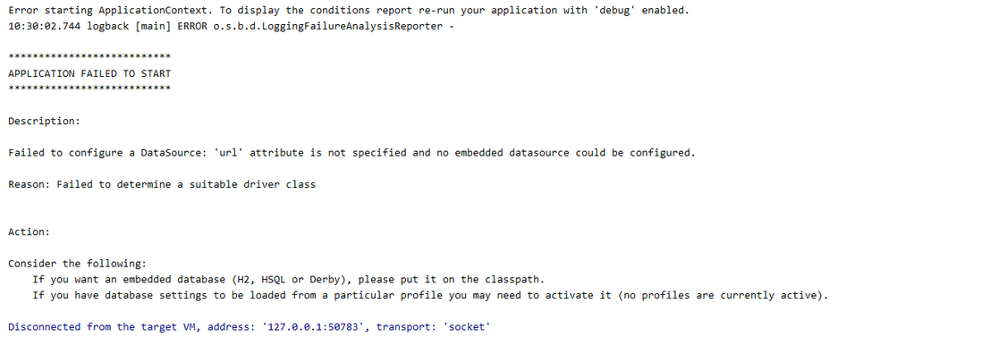 关于springboot启动无法配置数据源【Failed to configure a DataSource】