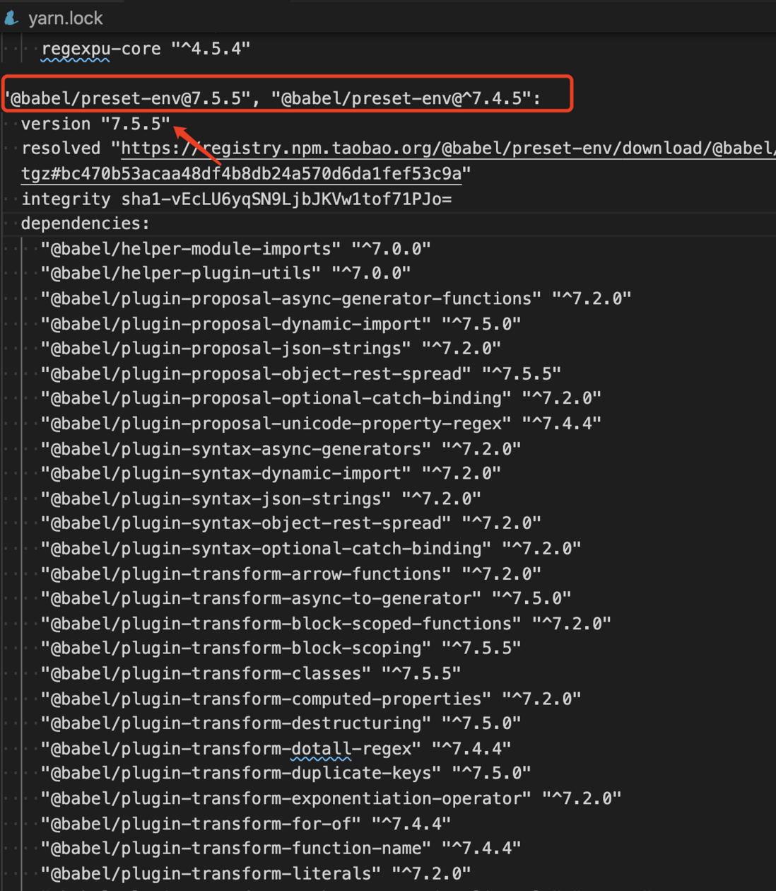 npm 与 yarn 安装包不一致