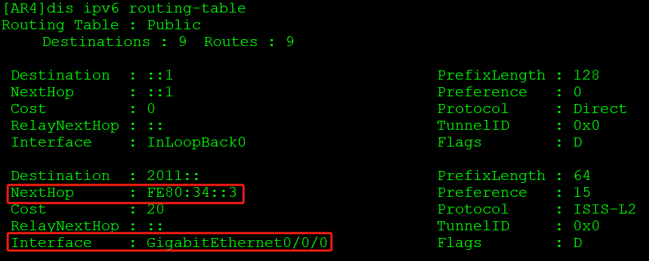 ISIS（IP v6）和BGP4+