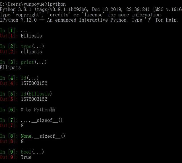 python 为什么会有个奇怪的“...”对象？