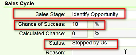 Opportunity的chance of success的赋值逻辑