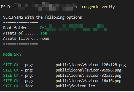 quasar Icon Genie CLI 自动生成图标 安装使用过程