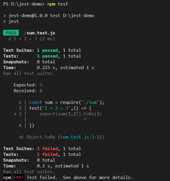 Jest测试框架、JSDoc学习