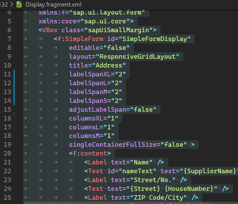 关于 SAP UI5 SimpleForm 控件里的 ColumnsL 和 labelSpanXL 的测试