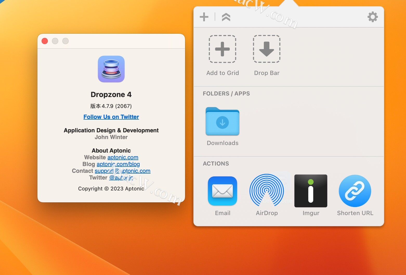 苹果Mac电脑文件拖拽增强工具：Dropzone 4 for mac激活版 支持m1