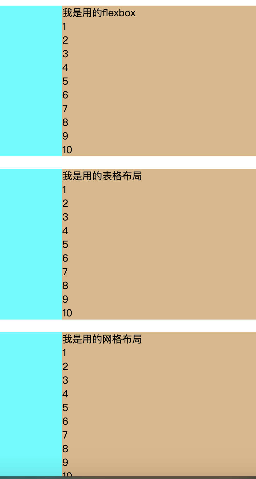 css布局实例第三篇：5种方法实现二栏布局左宽度固定，右自适应