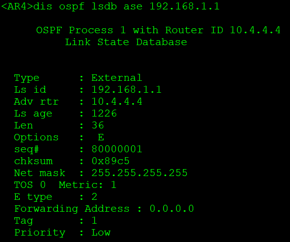 OSPF基础——区域外路由和5类转发