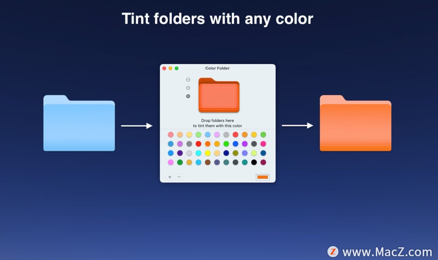 Mac文件夹图标自定义软件：Color Folder