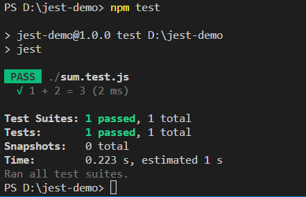 Jest测试框架、JSDoc学习