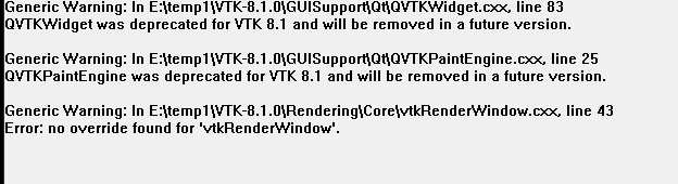 VS 使用VTK + QT 非安装