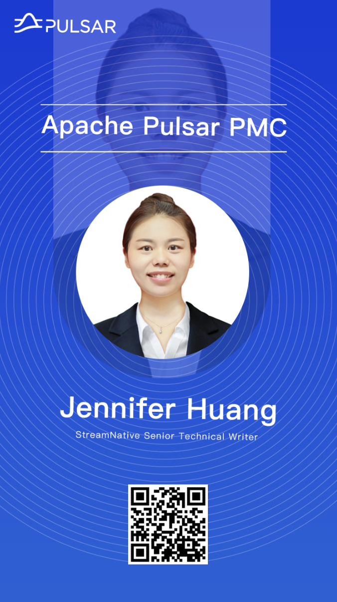 祝贺 StreamNative 团队成员 Jennifer 当选 Apache Pulsar PMC 成员