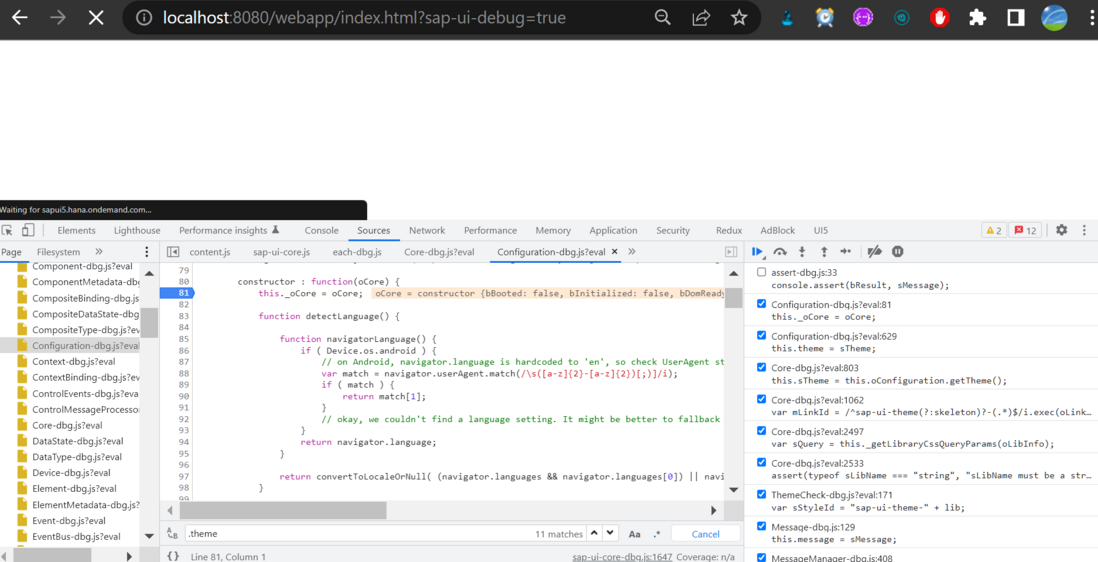 SAP UI5 Theme Library 的解析逻辑和 SAP UI5 配置元数据的默认值