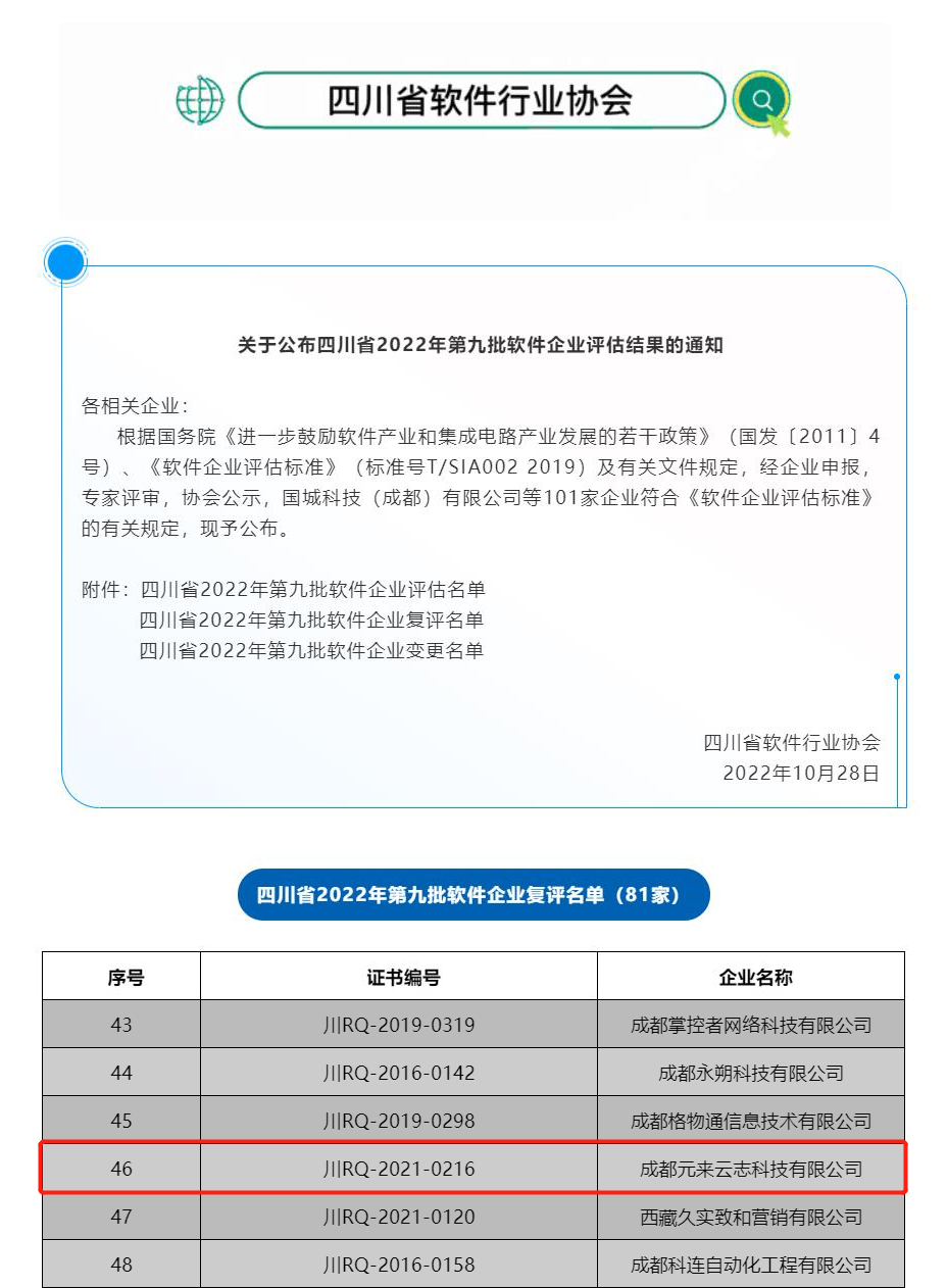 认证升级 | 秒云再次获评软件企业认证