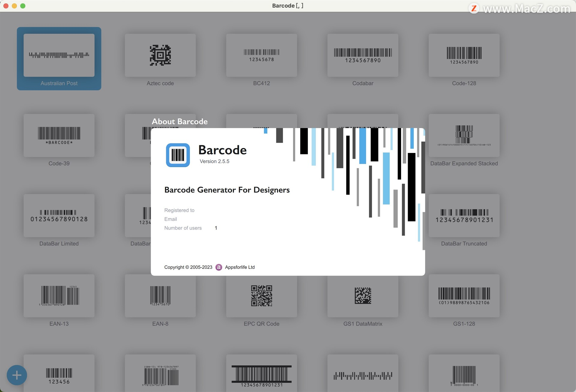 Barcode 2 for mac(条形码生成器)