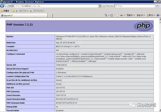 部署IIS+PHP+SQL server环境